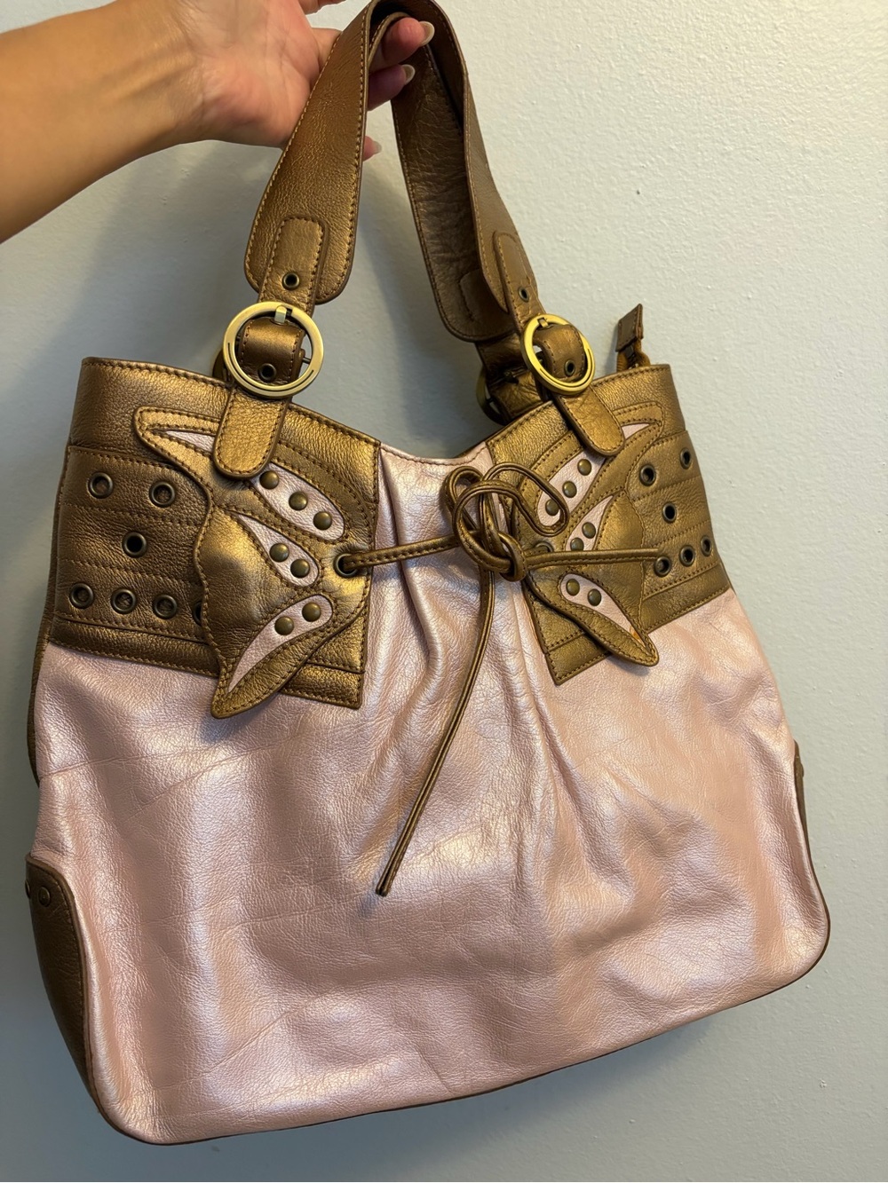 Vintage Marc Jacob Daria Calf Leather  Shoulder Bag- Metallic Rose Bronze/Gold